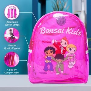 Kids and Toddlers Pink and Green Light-Up Backpacks - Perfect for Boys and Girls